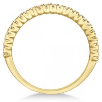 Half-Eternity Pave-Set Diamond Stacking Ring 14k Yellow Gold (0.25ct)