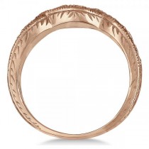 Twisted Diamond Infinity Ring 14k Rose Gold with Milgrain (0.50ct)