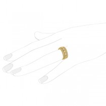 Vintage Style Byzantine Wide Band Diamond Ring 18k Yellow Gold (1.37ct)