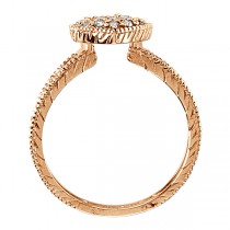 Diamond Heart Ring in 14K Rose Gold (0.50 ctw)