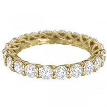 Luxury Lab Grown Diamond Eternity Anniversary Ring Band 14k Yellow Gold (3.50ct)