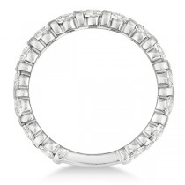 Bar-Set Diamond Ring Anniversary Band 14k White Gold (1.55ct)