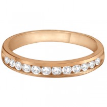 Channel-Set Diamond Anniversary Ring Band 14k Rose Gold (0.40ct)