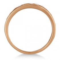 Channel-Set Round Diamond Ring Band 14k Rose Gold (1.25ct)
