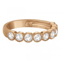 Semi-Eternity Diamond Anniversary Ring 14K Rose Gold (1.01ct)