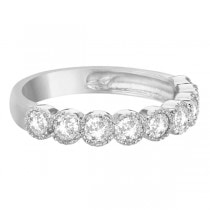 Semi-Eternity Diamond Anniversary Ring 14K White Gold (1.01ct)