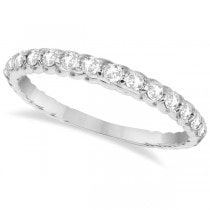 Half-Eternity Pave Diamond Anniversary Ring 14K White Gold (0.36ct)