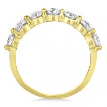 Shared Prong, Round Diamond Anniversary Ring 14k Yellow Gold 1.25ct