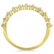 Shared Prong, Round Diamond Anniversary Ring 14k Yellow Gold 0.40ct