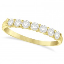 Diamond Seven Stone Wedding Band 14k Yellow Gold (0.50ct)