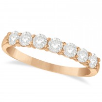Diamond Seven Stone Wedding Band 14k Rose Gold (0.75ct)