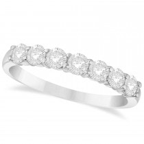 Diamond Seven Stone Wedding Band 14k White Gold (0.75ct)