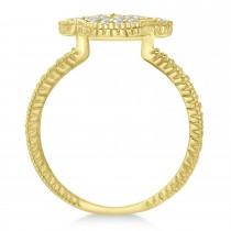 Diamond Hamsa Ring 14k Yellow Gold (0.41ct)