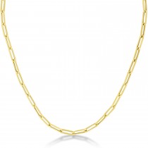 Medium Paperclip Link Chain Necklace 14k Yellow Gold (4.2mm)