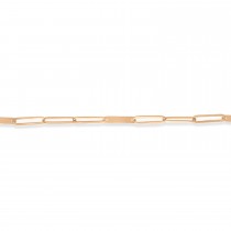 Paperclip Bar Fashion Chain Necklace 14K Rose Gold