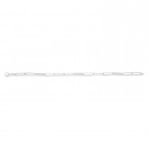 Paperclip Bar Fashion Chain Bracelet 14K White Gold