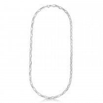 Men's Paperclip Chain Necklace 14k White Gold (7.1mm)