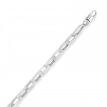 Men's Paperclip Chain Bracelet 14k White Gold (7.3mm)