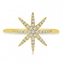 Diamond Starburst Ring 14K Yellow Gold (0.18ct)