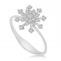 Diamond Snowflake Ring 14K White Gold (0.33ct)