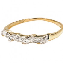 Ladies Diamond Wedding Band Ring 14K Yellow Gold (.02ct)
