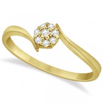 Lady's Diamond Cluster Promise Ring in 14k Yellow Gold (0.08ct)