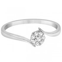 Ladies' Diamond Cluster Promise Ring in 14k White Gold (0.08ct)