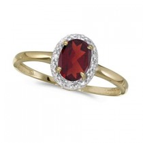 Garnet and Diamond Cocktail Ring in 14K Yellow Gold (0.95ct)