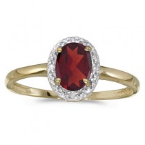 Garnet and Diamond Cocktail Ring in 14K Yellow Gold (0.95ct)