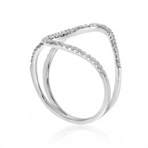 Interwoven Diamond Fashion Ring 14k White Gold 0.25 ct