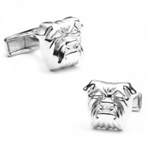 Bulldog Replica Cufflinks in Sterling Silver