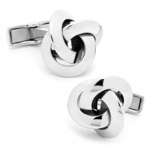 Love Knot Cufflinks Crafted in Sterling Silver