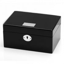 Men's Valet Box for Cufflink & Jewelry with Removable Tray and Lock