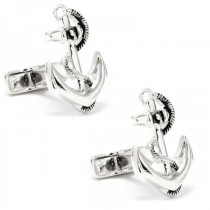 Detailed Boat Anchor Replica Cufflinks for Men in Sterling Silver