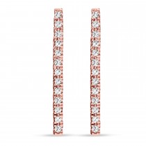 Diamond Bar Earrings 14k Rose Gold (0.10ct)
