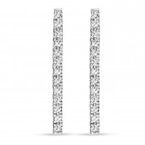 Diamond Bar Earrings 14k White Gold (0.10ct)