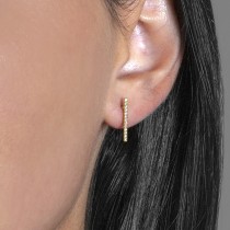Diamond Bar Earrings 14k Yellow Gold (0.10ct)