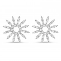 Diamond Sun Rays Earrings 14k White Gold (0.13ct)