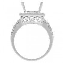 0.65ct 18k White Gold Diamond Semi-mount Ring