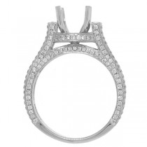 1.80ct 18k White Gold Diamond Semi-mount Ring Size 7
