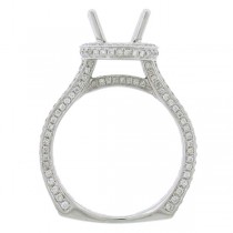 1.60ct 18k White Gold Diamond Semi-mount Ring Size 7