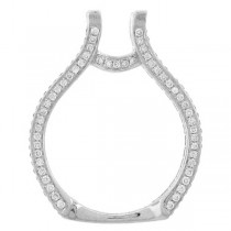 1.40ct 18k White Gold Diamond Semi-mount Ring Size 5