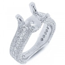1.90ct 18k White Gold Diamond Semi-mount Ring