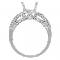 0.90ct 18k White Gold Diamond Semi-mount Ring Size 7