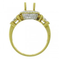 0.65ct 18k Yellow Gold Diamond Semi-mount Ring