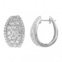3.25ct 14k White Gold Diamond Earrings