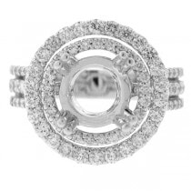 1.35ct 18k White Gold Diamond Semi-mount Ring