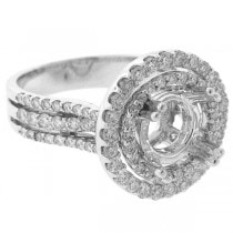 1.35ct 18k White Gold Diamond Semi-mount Ring
