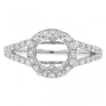 0.50ct 18k White Gold Diamond Semi-mount Ring