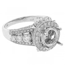 1.65ct 18k White Gold Diamond Semi-mount Ring